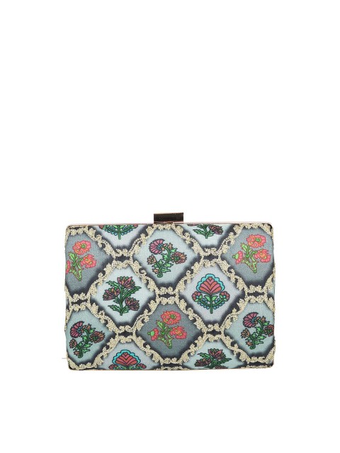 

Mochi Blue & Pink Printed Box Clutch
