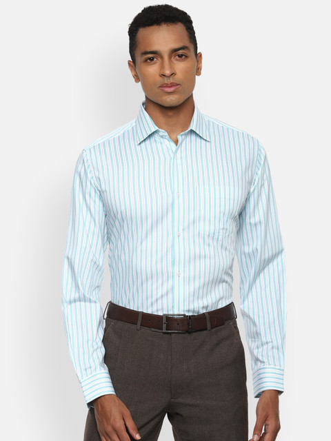 

Van Heusen Men Blue Striped Formal Shirt