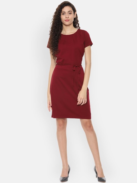 

Allen Solly Woman Maroon Sheath Dress