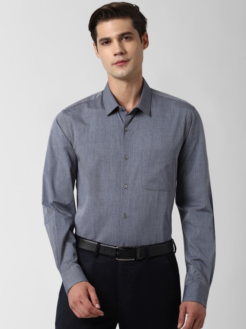 

Peter England Men Grey Slim Fit Pure Cotton Formal Shirt