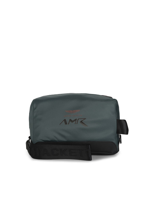 

HACKETT LONDON Men Green & Black Printed Messenger Bag