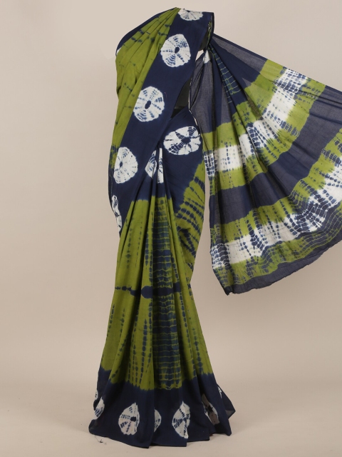 

Pothys Green & Blue Tie and Dye Saree