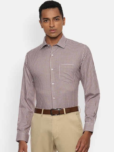 

Van Heusen Men Brown Checked Casual Shirt
