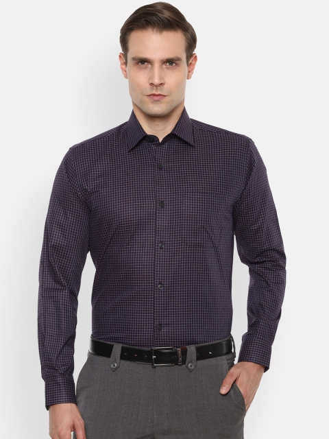 

Louis Philippe Men Navy Blue Slim Fit Micro Checks Checked Casual Shirt