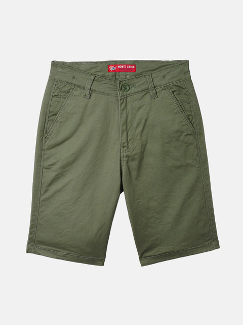 

Monte Carlo Boys Olive Mid-Rise Regular Shorts
