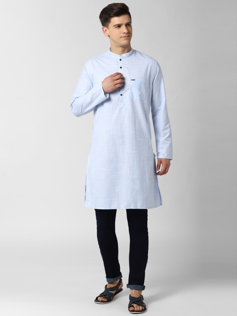 

Peter England Men Blue & Black Kurta