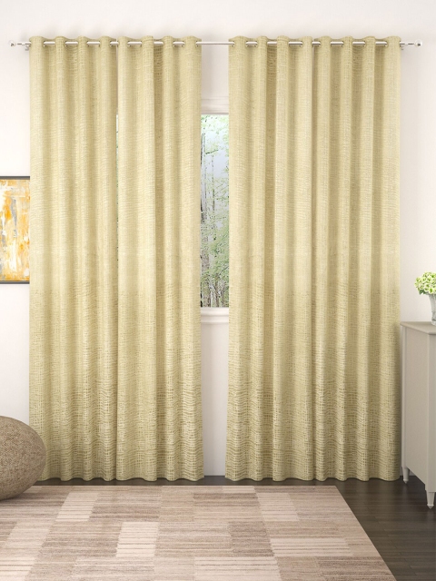 

Story@home Beige Set of 4 Jacquard Textured Door Curtain