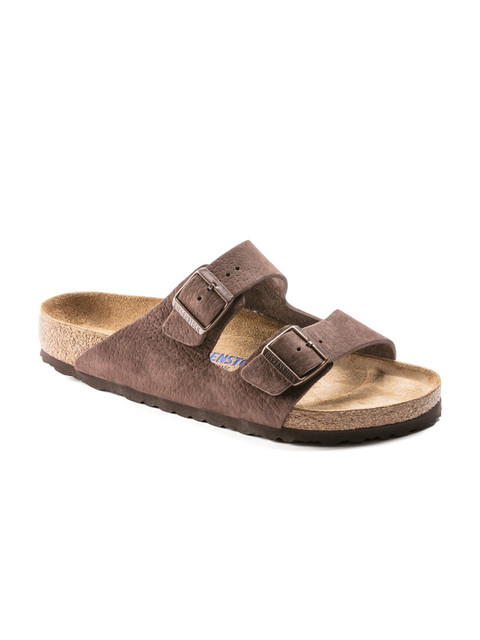

Birkenstock Men Brown Arizona Soft Footbed Regular Width Slides