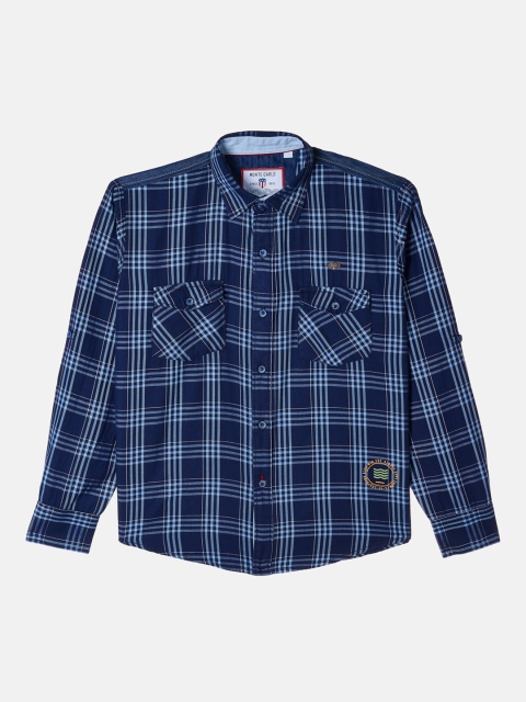 

Monte Carlo Boys Blue Checked Casual Shirt