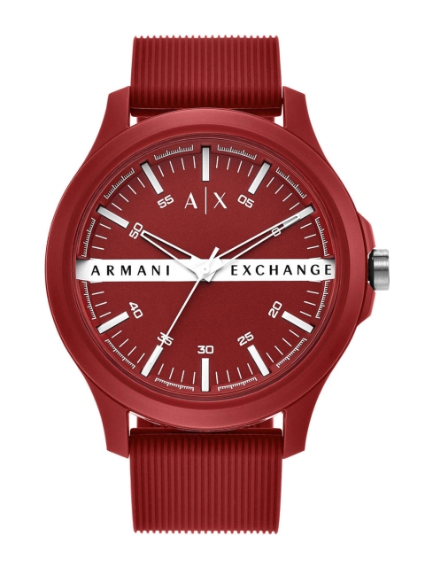 

Armani Exchange Men Red Patterned Dial & Red Straps Analogue Watch