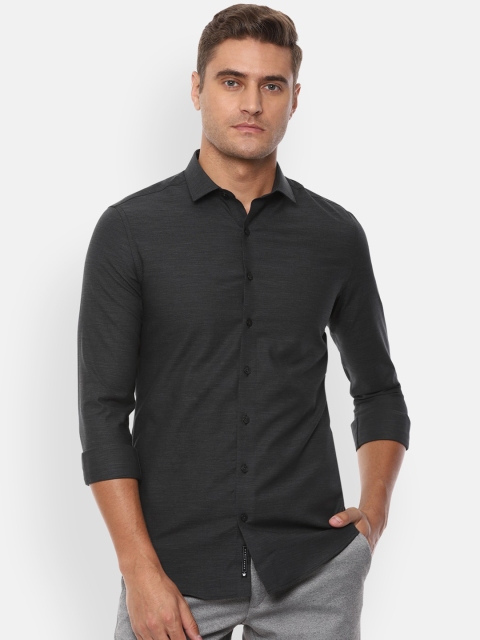 

Louis Philippe Men Charcoal Super Slim Fit Casual Shirt