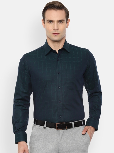 

Louis Philippe Men Green Slim Fit Checked Casual Shirt