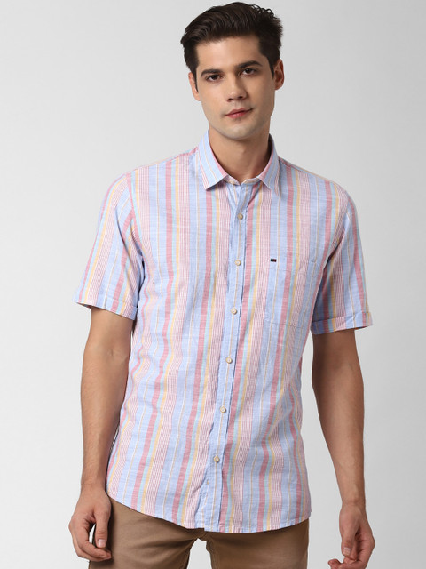 

Peter England Casuals Men Multicoloured Slim Fit Striped Casual Shirt, Multi