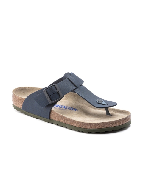 

Birkenstock Men Blue Medina Soft Footbed Regular Width Slides