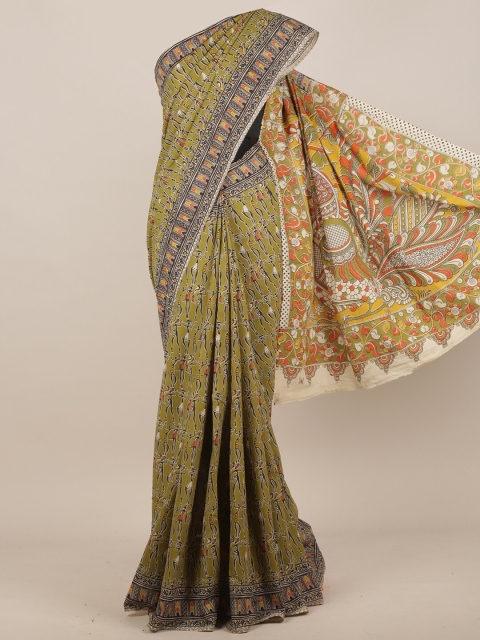 

Pothys Green & Beige Warli Saree