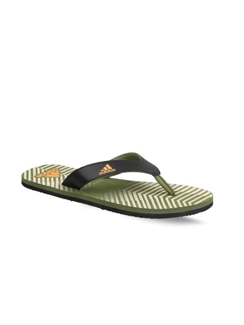

ADIDAS Men Olive & Beige Printed Thong Flip-Flops
