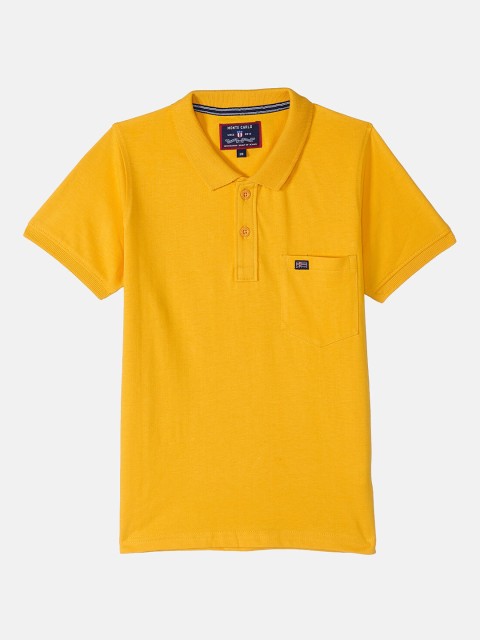 

Monte Carlo Boys Mustard Yellow Polo Collar T-shirt