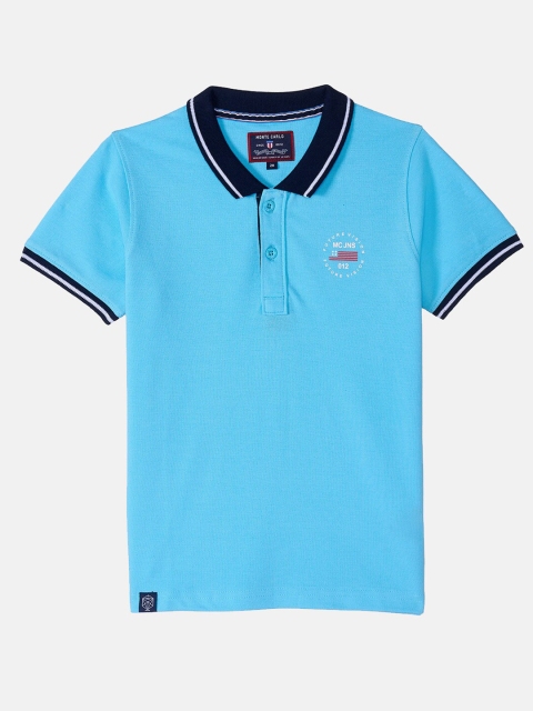

Monte Carlo Boys Blue Polo Collar Applique T-shirt