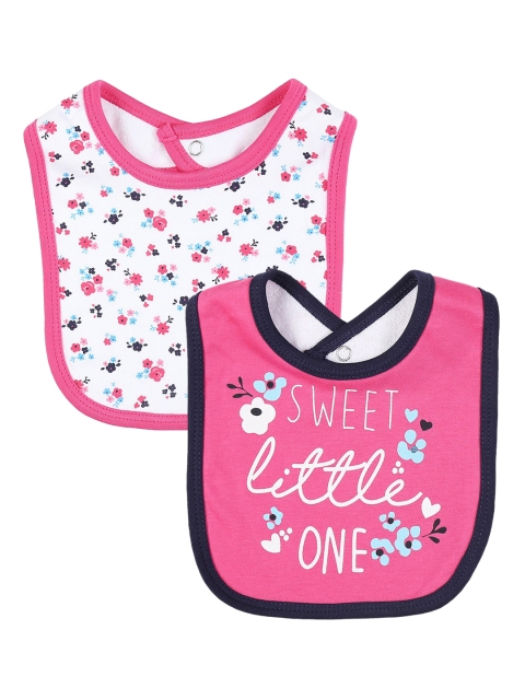 

Chirpie Pie by Pantaloons Girls Pack Of 2 Assorted Pure Cotton Bibs