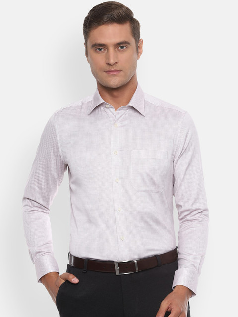 

Louis Philippe Men Brown Checked Casual Shirt