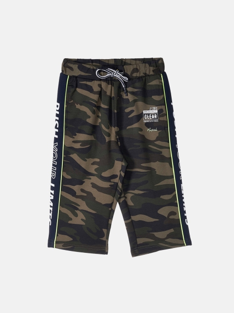 

Monte Carlo Boys Olive & Khaki Camouflage Printed Capris