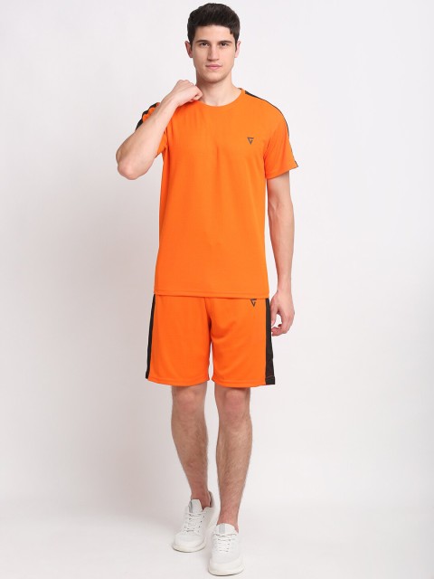 

GRIFFEL Men Orange T-shirt with Shorts
