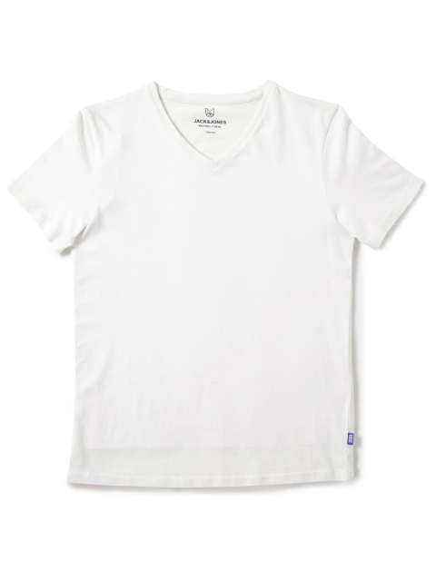 

Jack & Jones Boys White V Neck Raw Edge T shirt