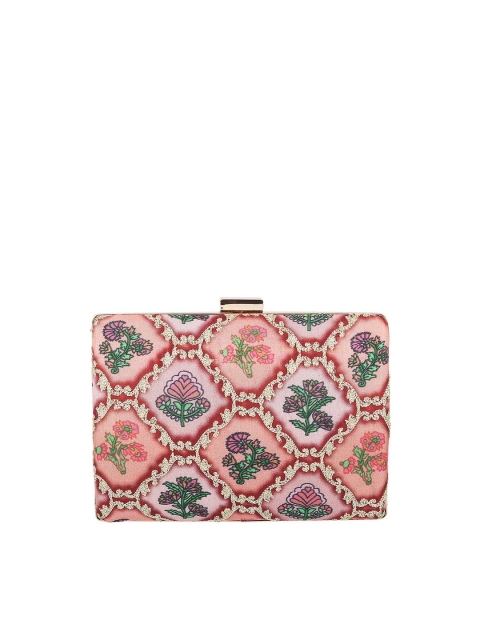 

Mochi Pink Embroidered Box Clutch