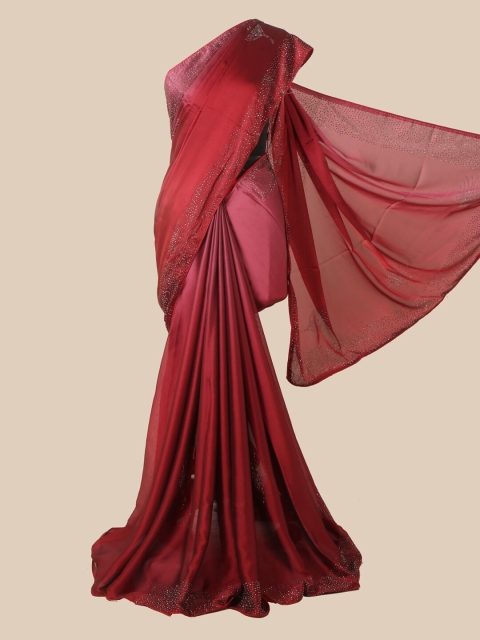 

Pothys Maroon Embellished Saree