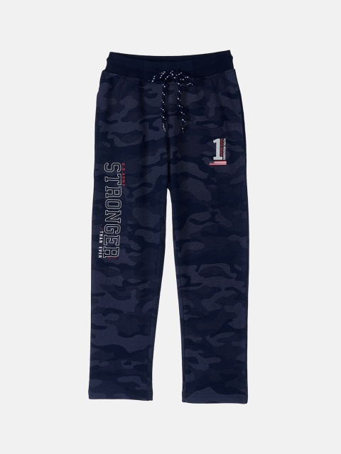 

Monte Carlo Boys Navy Blue Camouflage Printed Track Pants