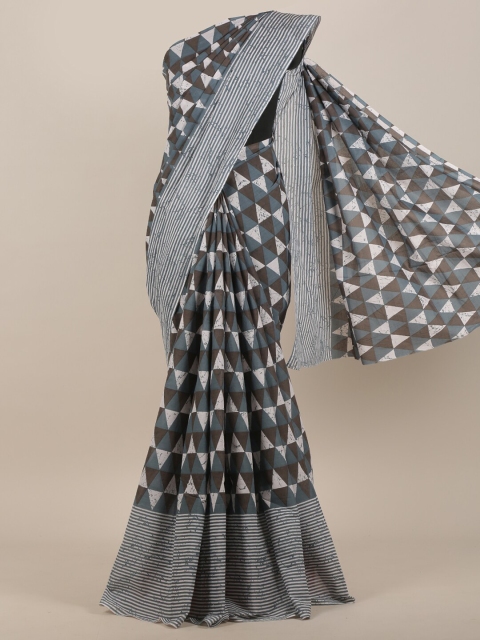

Pothys Grey & Brown Cotton Saree