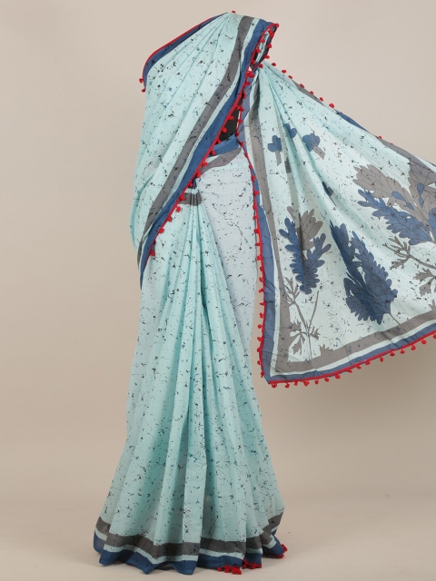 

Pothys Blue Cotton Saree