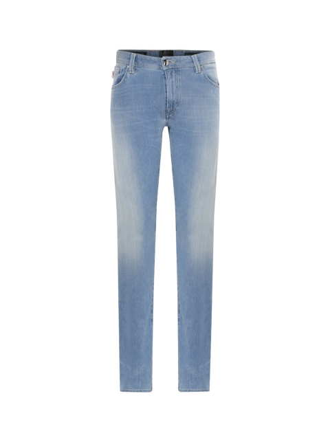 

Tramarossa Men Blue Lightly Faded Clean Look Mid Rise Slim Fit Jeans
