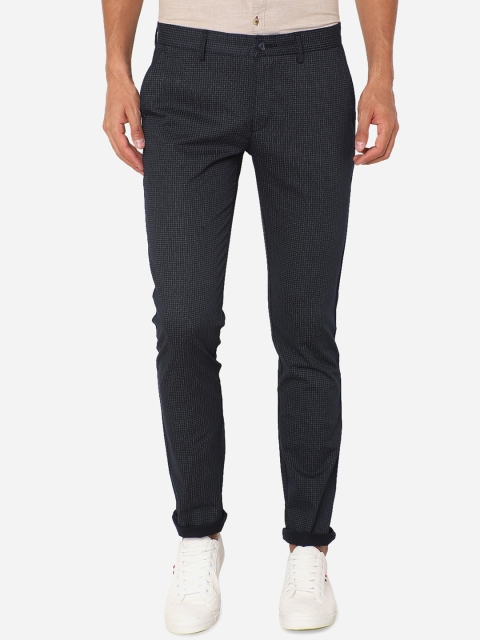 

Greenfibre Men Navy Blue Slim Fit Regular Trousers