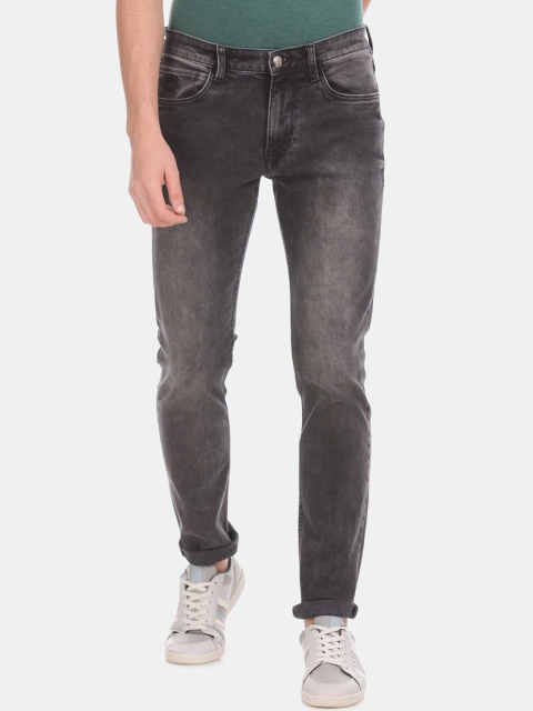 

U S Polo Assn Men Black Slim Fit Stone Wash Light Fade Jeans