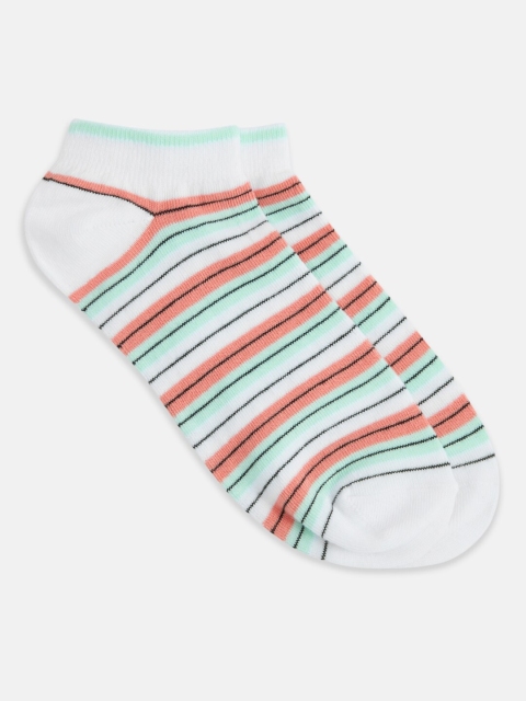 Honey by Pantaloons Women Multi Striped Ankle-Length Socks