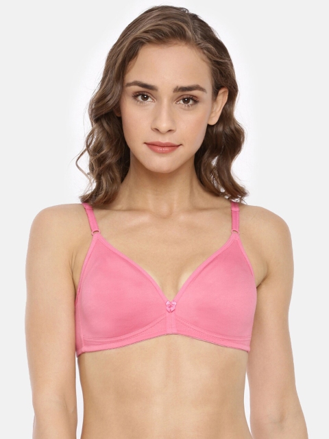 

Macrowoman W-Series Pink Solid Non-Wired Non Padded Everyday Full Cup Bra MW1104