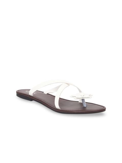 

STALK Women White Open Toe Flats