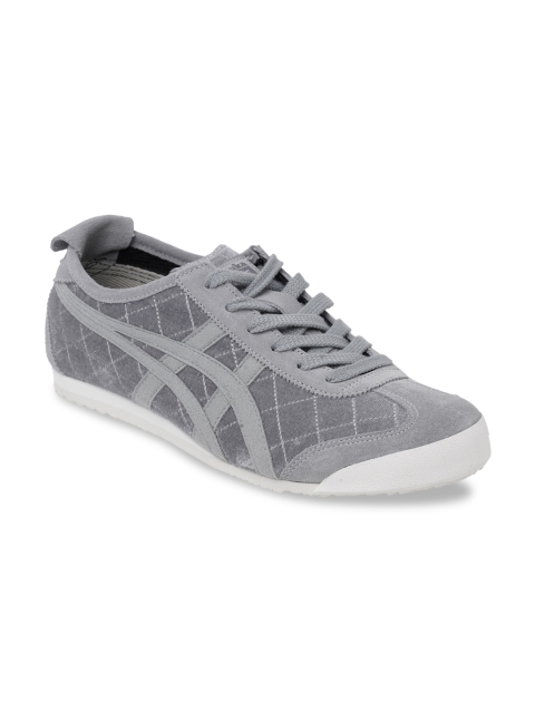 

Onitsuka Tiger Unisex Grey Woven Design Sneakers
