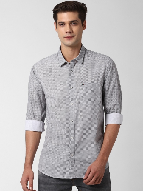 

Peter England Casuals Men Grey Slim Fit Casual Shirt