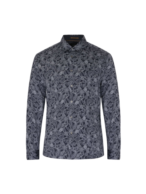 

Ted Baker Men Navy Blue Abstract Printed Pure Cotton Casual Shirt