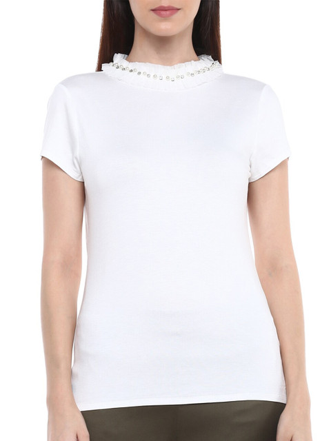 

Ted Baker Women Cream Pullover with Embellished Detail
