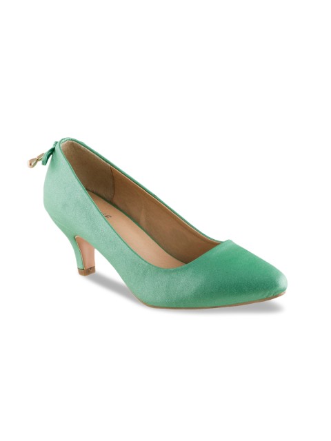 

Sherrif Shoes Green Kitten Heeled Pumps