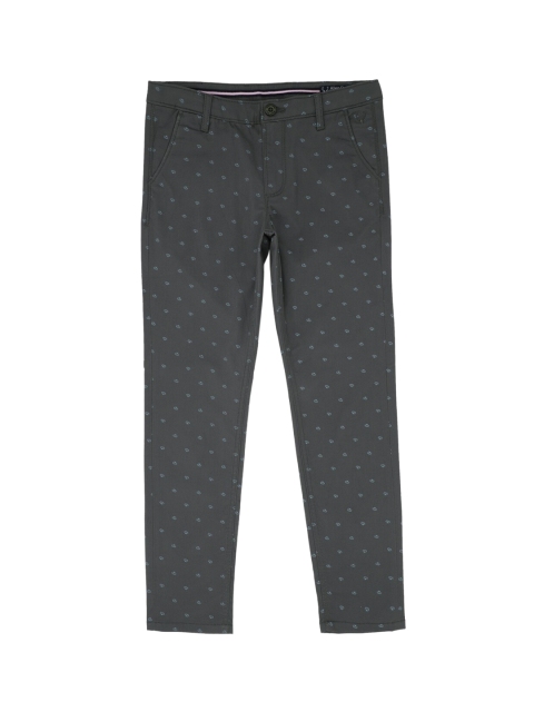 

Allen Solly Junior Boys Grey Printed Regular Trousers