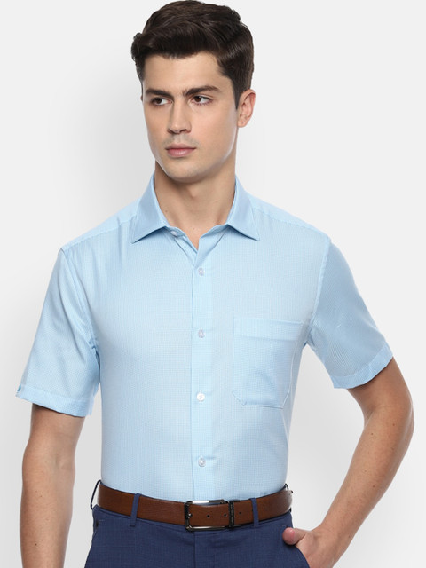 

Louis Philippe Men Blue Casual Shirt