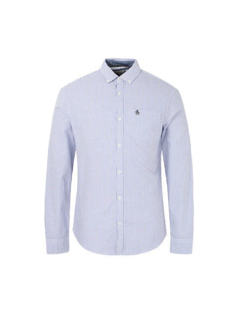 

Original Penguin Men Blue Striped Casual Shirt