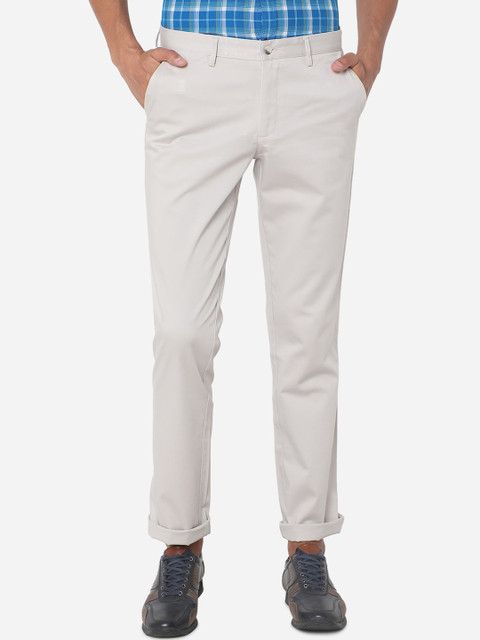 

Greenfibre Men Grey Slim Fit Regular Trousers