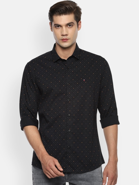 

Louis Philippe Jeans Men Black Slim Fit Printed Casual Shirt