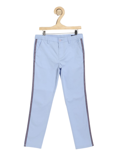 

Allen Solly Junior Boys Blue Solid Mid-Rise Regular Trousers