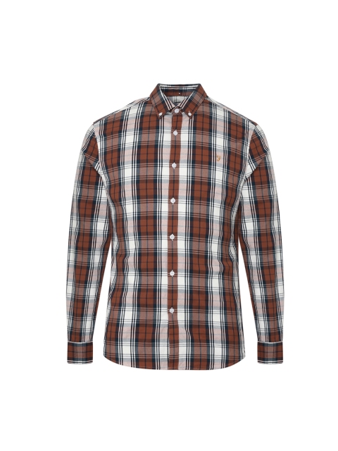 

Farah Men Brown& White Checked Casual Shirt